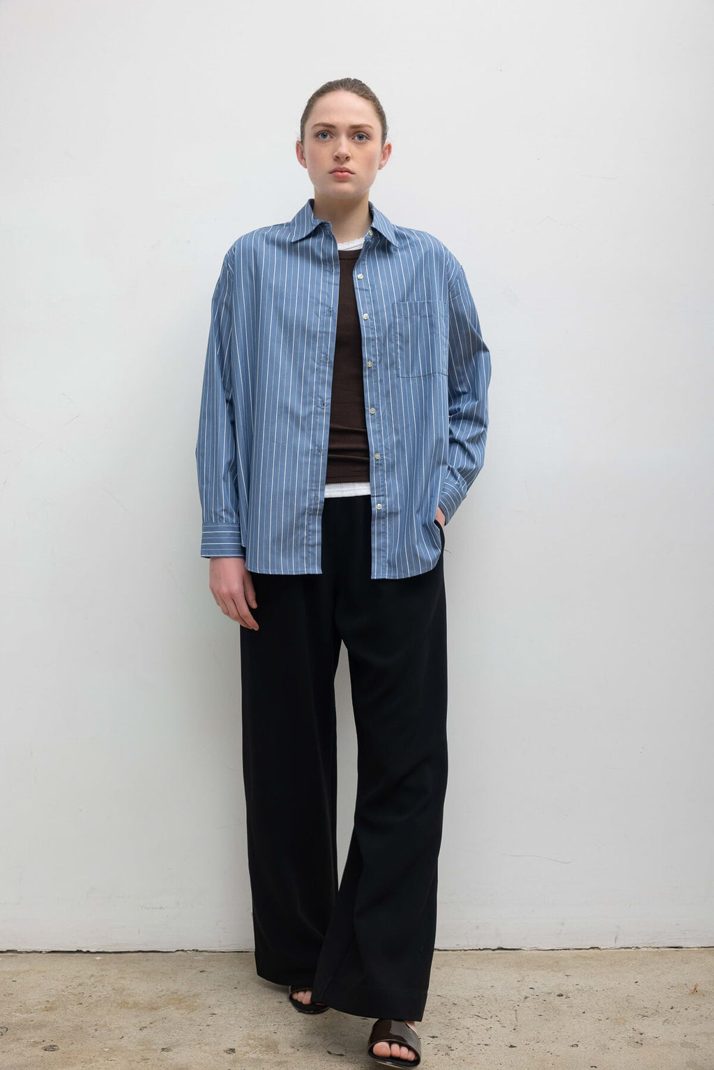 Yoshi Stripe Classic Oversized Button Down