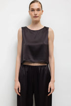 Pre-Order: Barb Lace Crop Sleeveless Crew