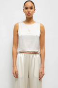 Pre-Order: Barb Lace Crop Sleeveless Crew