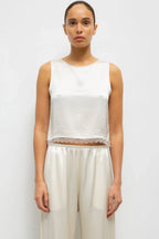 Pre-Order: Barb Lace Crop Sleeveless Crew