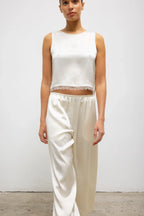 Pre-Order: Barb Lace Crop Sleeveless Crew