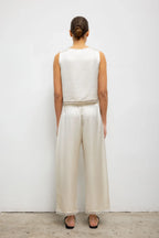 Pre-Order: Barb Lace Crop Sleeveless Crew