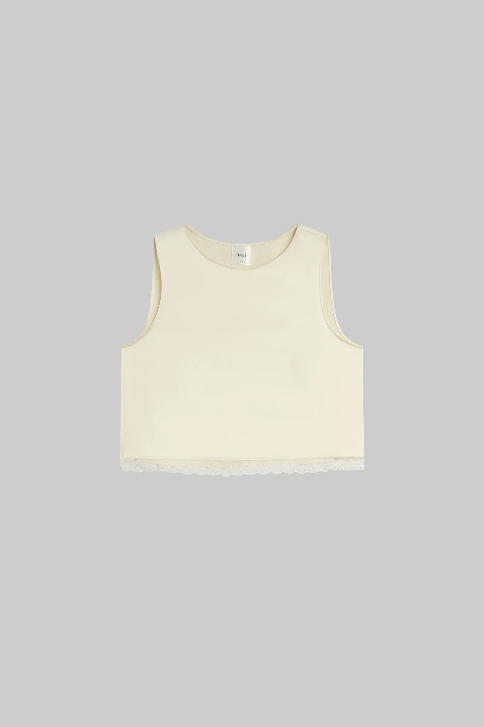 Pre-Order: Barb Lace Crop Sleeveless Crew