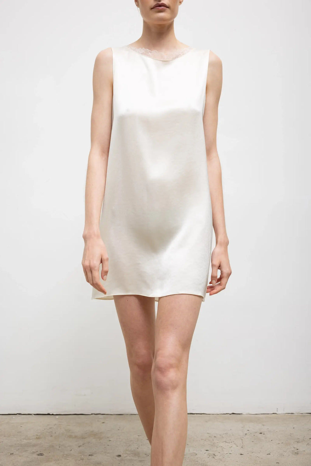 Barb Lace Sleeveless Mini Dress