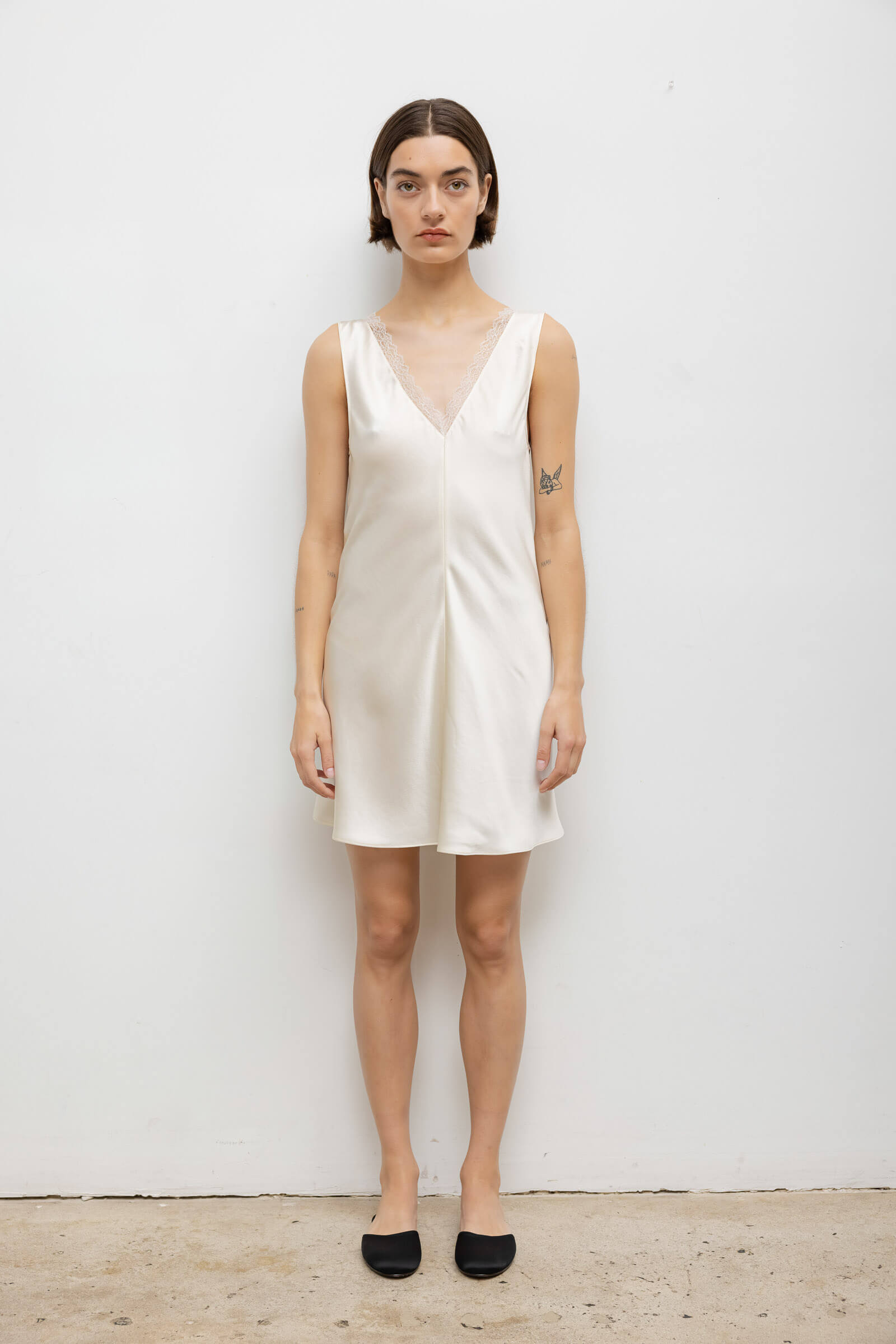 Barb Lace V Neck Mini Dress