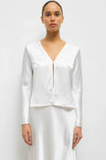 Barb Button Long Sleeve Top