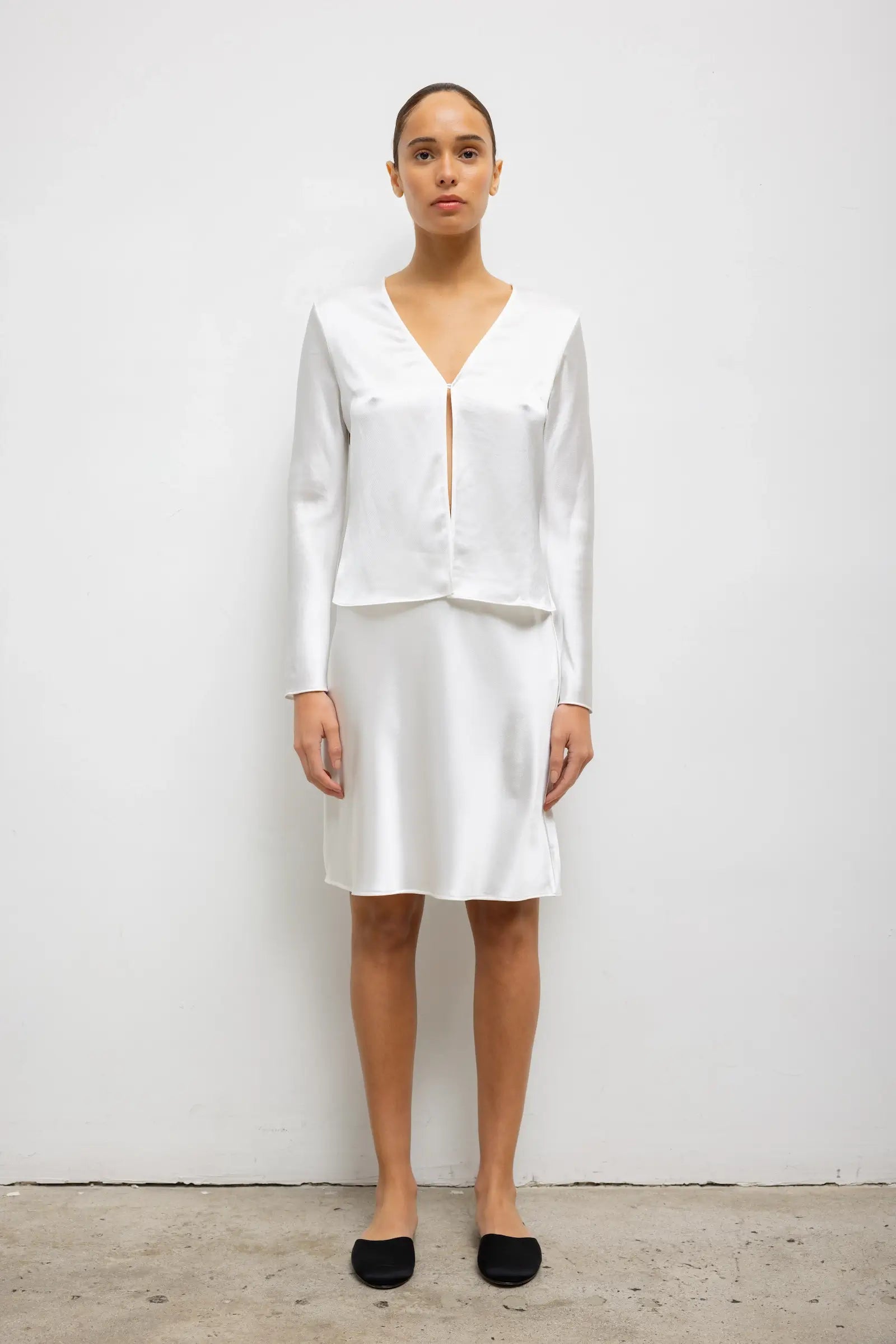 Barb Button Long Sleeve Top
