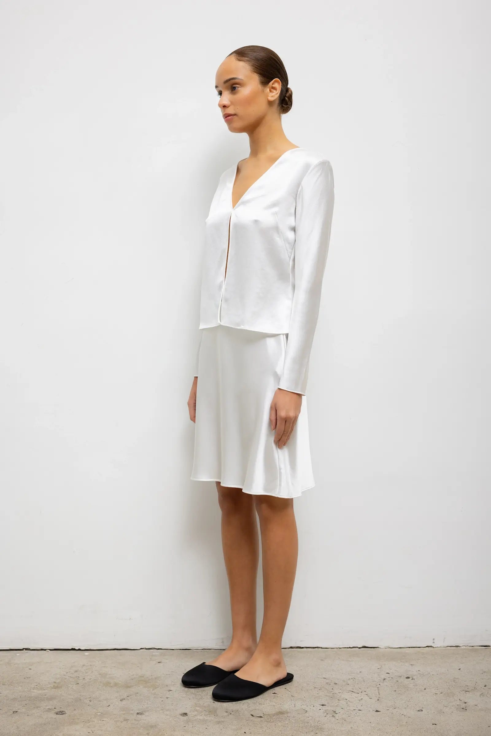 Barb Button Long Sleeve Top