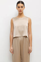 Barb Crop Sleeveless Crew
