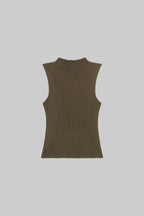 Blake Rib Sleeveless Turtleneck
