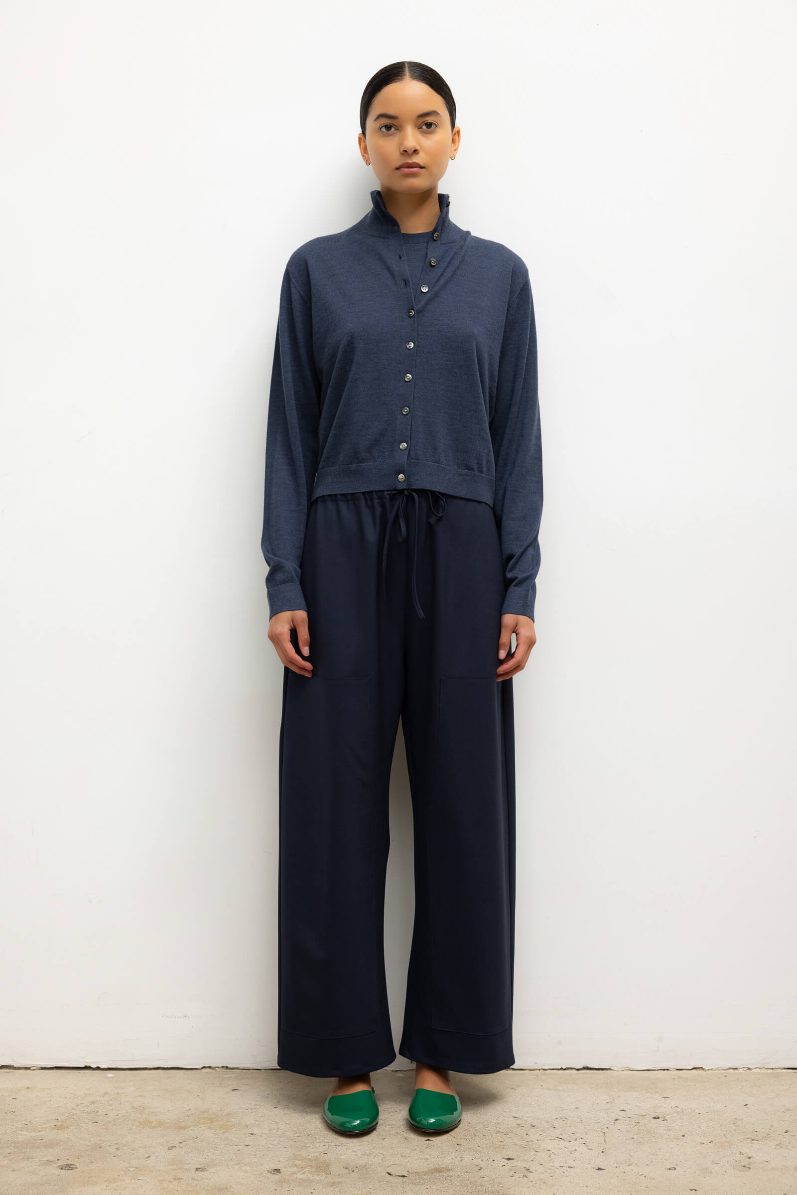 James Mock Neck Cardigan