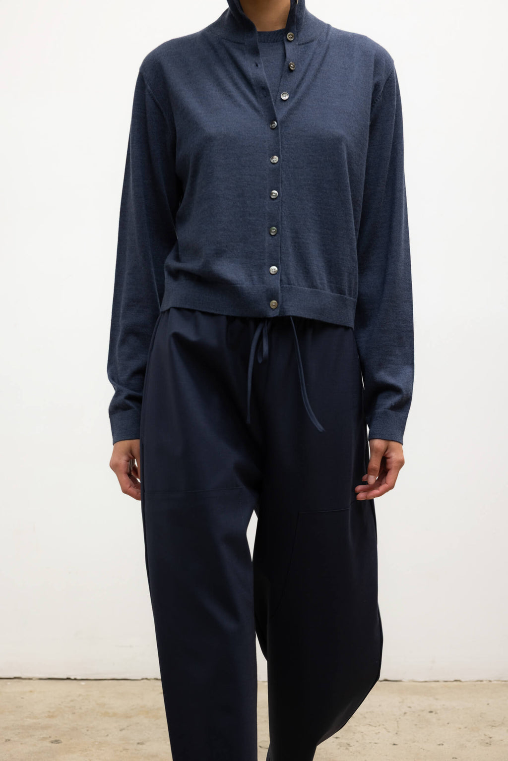 James Mock Neck Cardigan