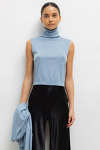 James Sleeveless Turtleneck