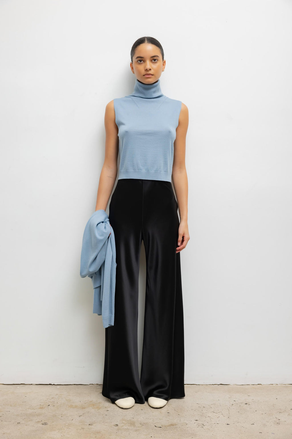 James Sleeveless Turtleneck