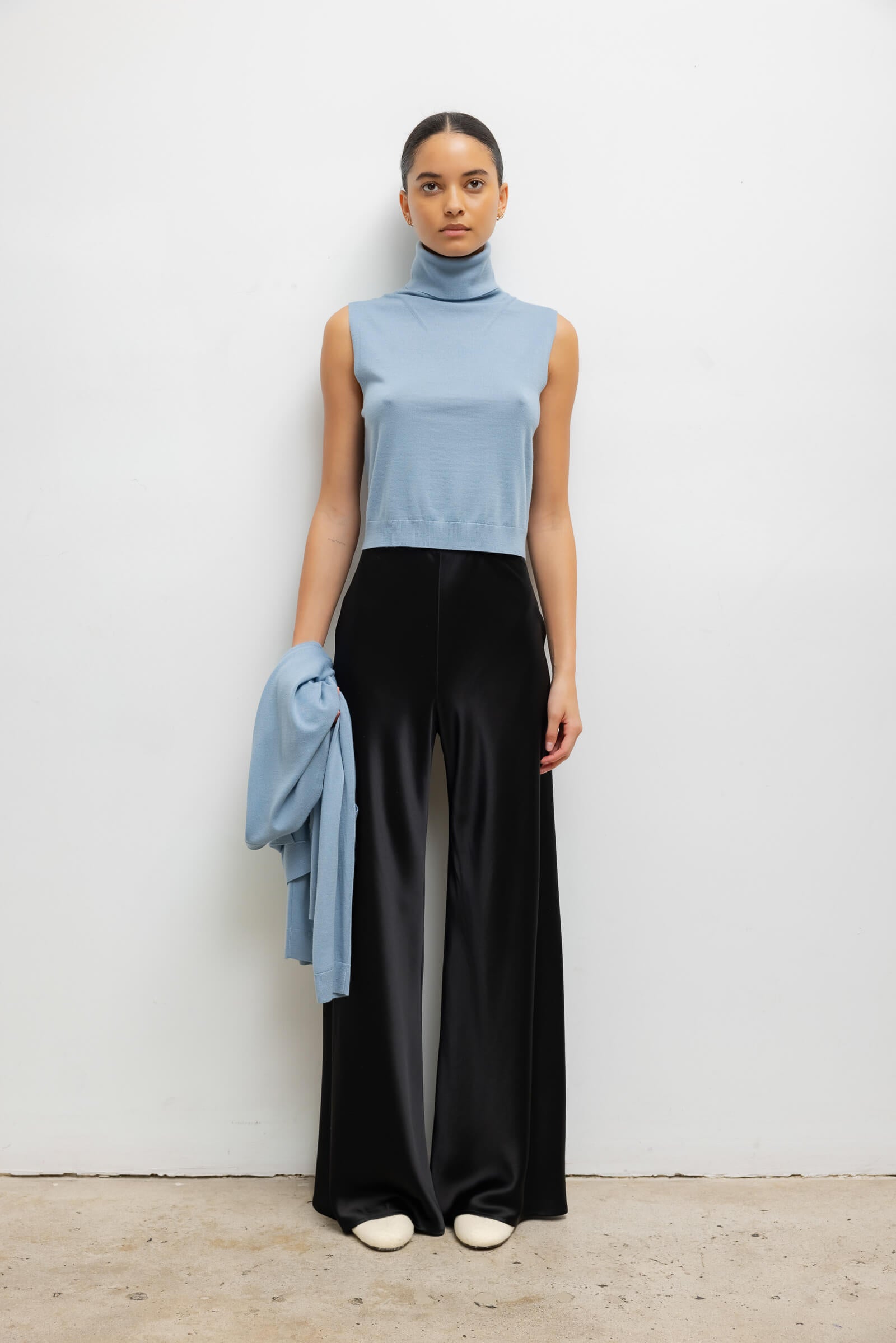 James Sleeveless Turtleneck