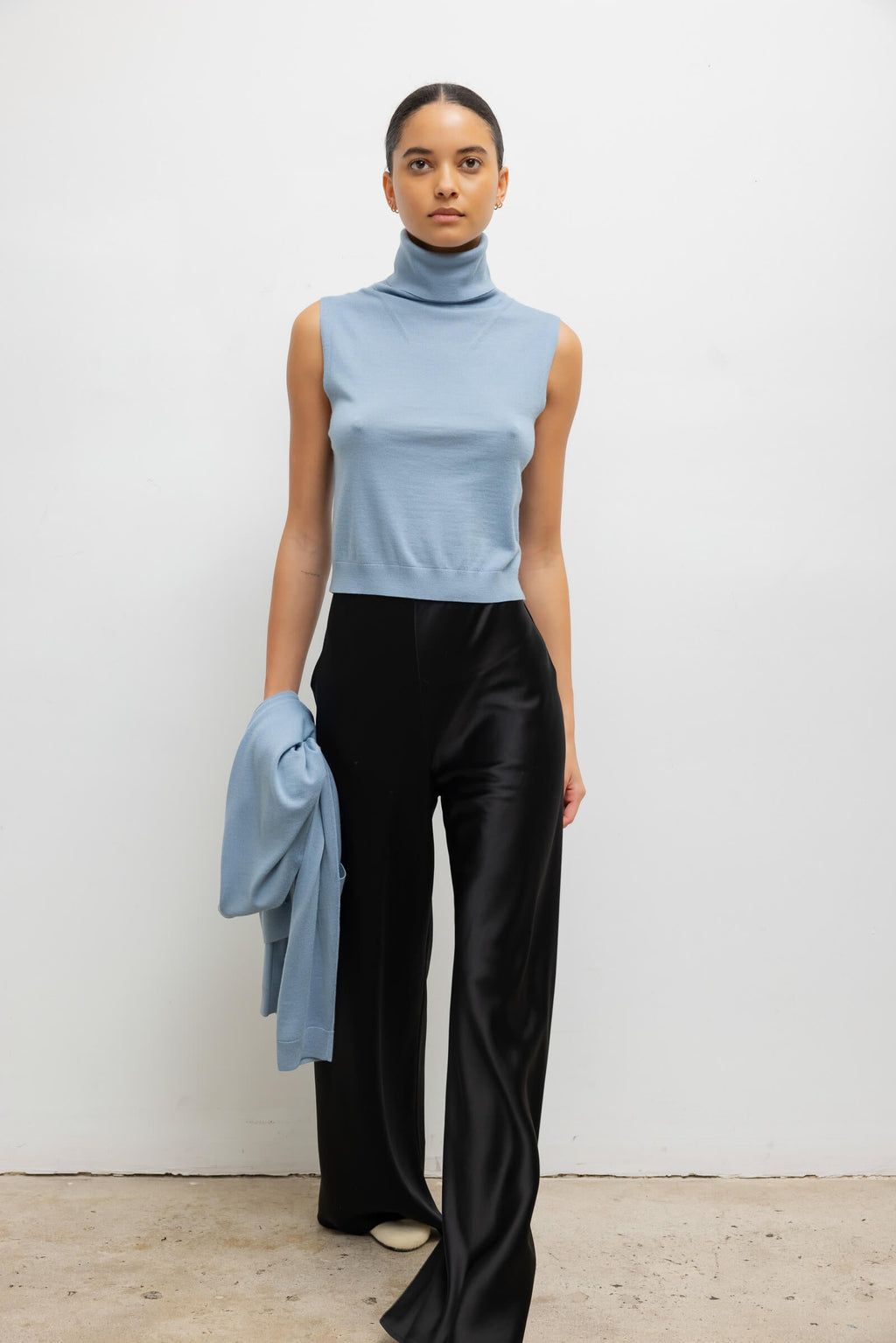 James Sleeveless Turtleneck