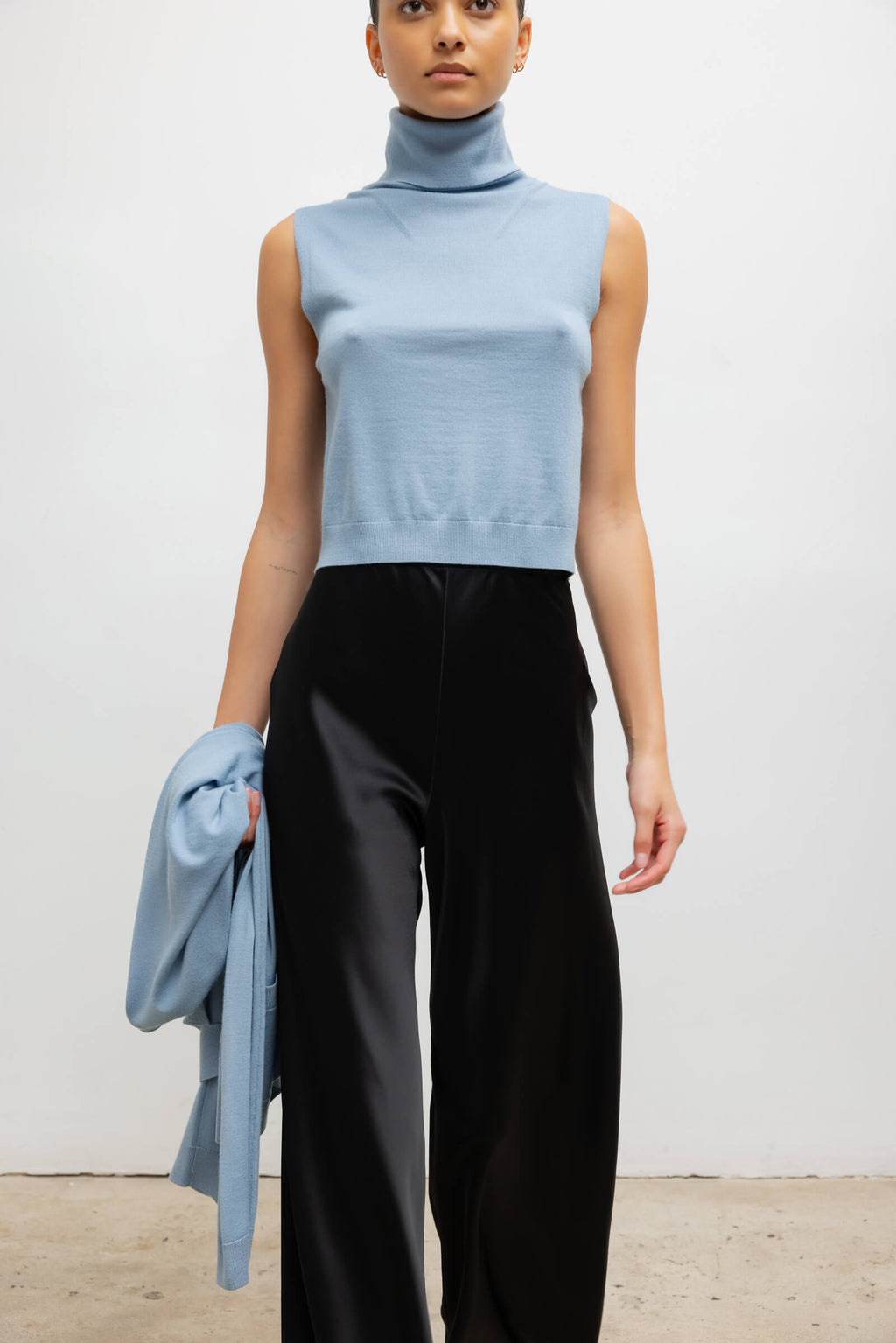 James Sleeveless Turtleneck