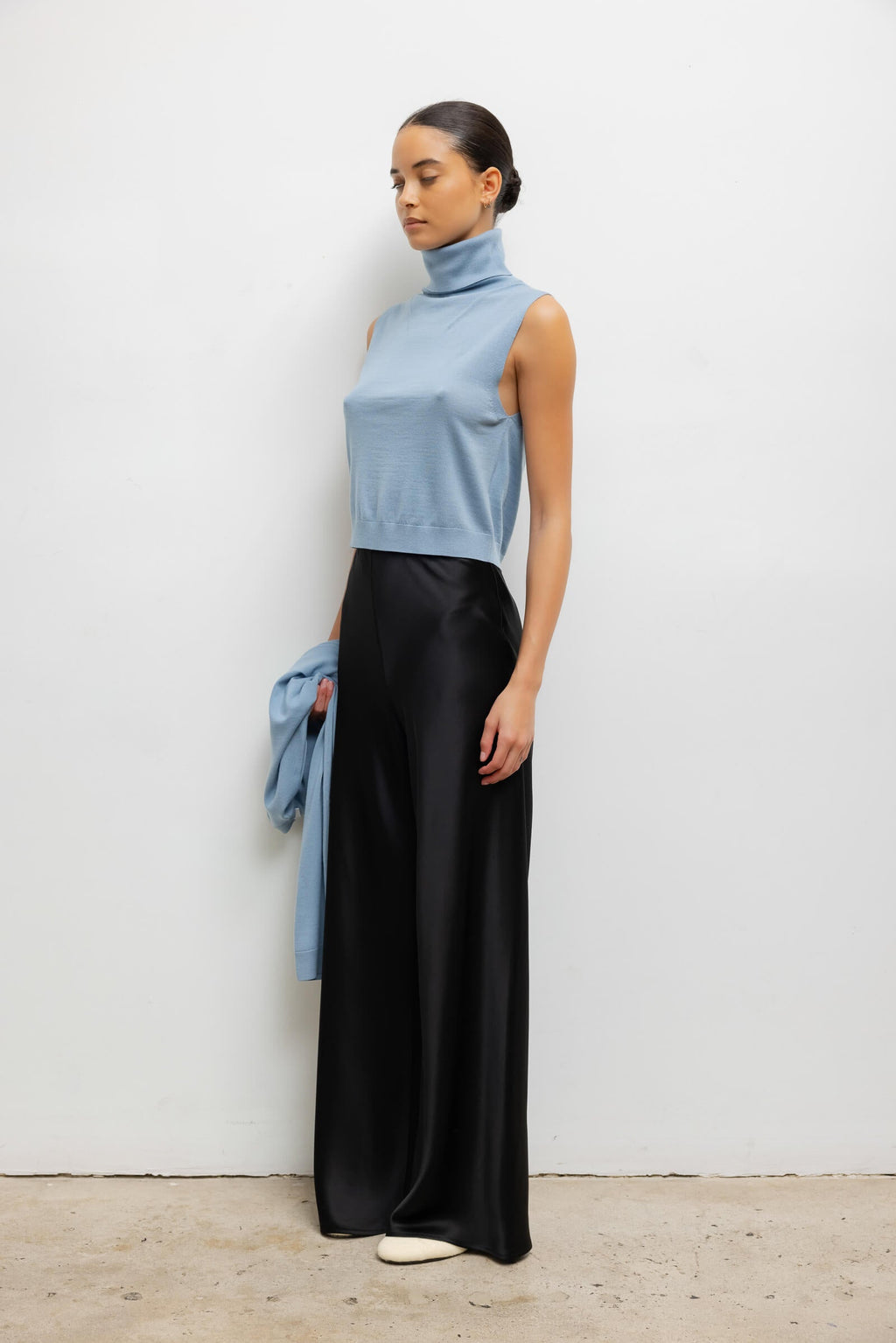 James Sleeveless Turtleneck