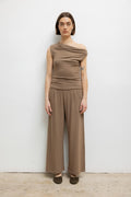 Lauren Crop Pleated Pocket Pant