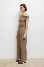 Lauren Crop Pleated Pocket Pant