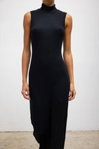 Lauren Sleeveless Turtleneck Maxi Dress