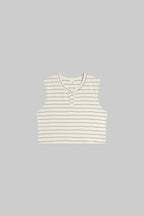 Margo Stripe Sleeveless Henley