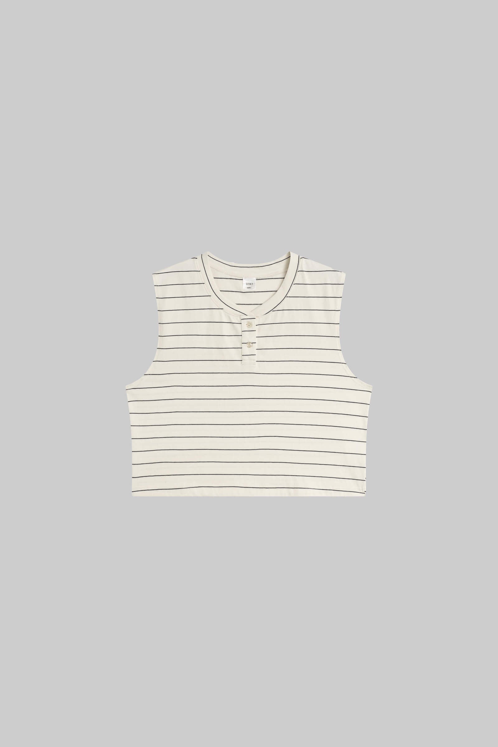 Margo Stripe Sleeveless Henley