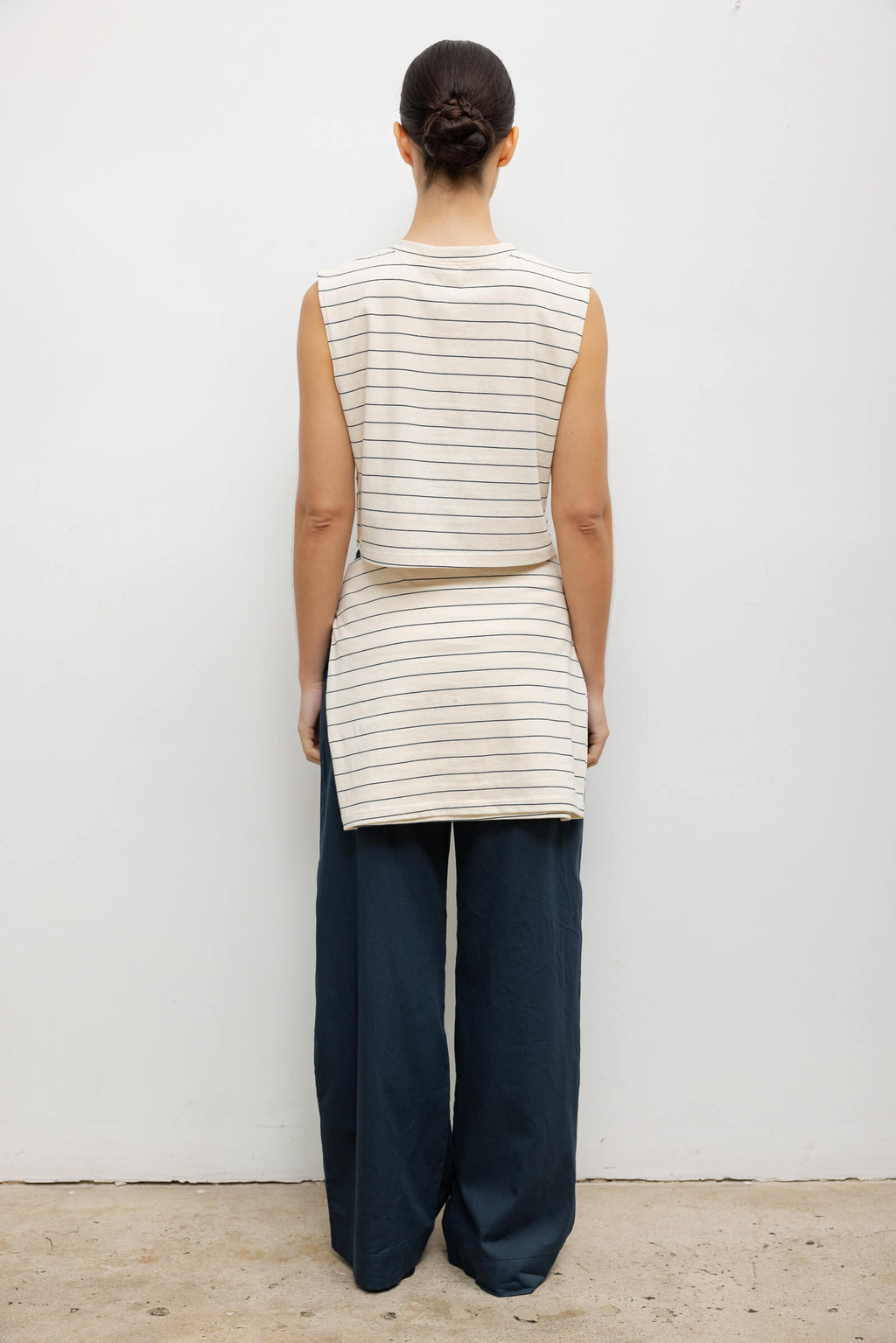 Margo Stripe Sleeveless Henley