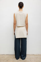Margo Stripe Sleeveless Henley