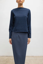 Margo Stripe Long Sleeve Boatneck