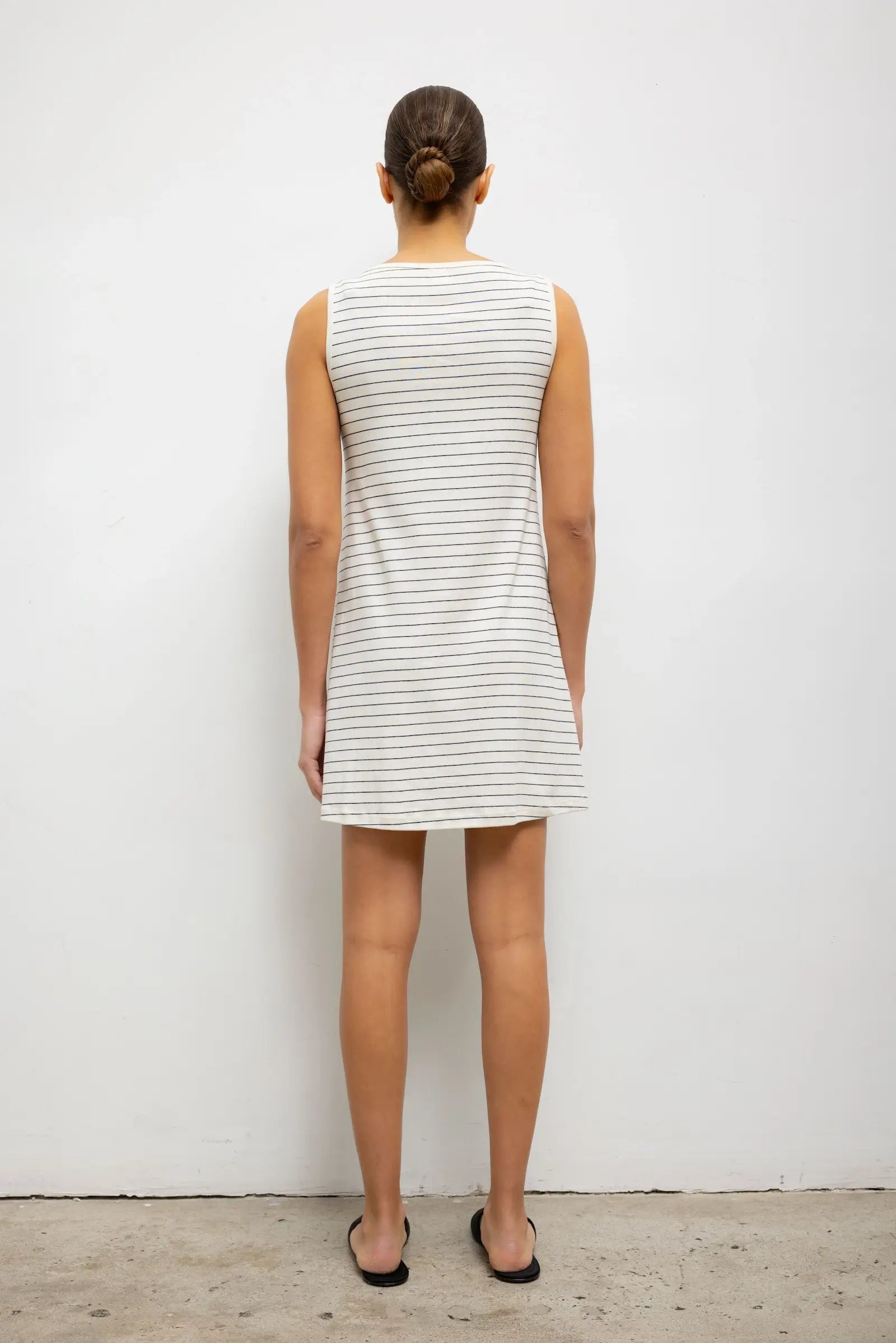 Nando Stripe Boatneck Mini Dress