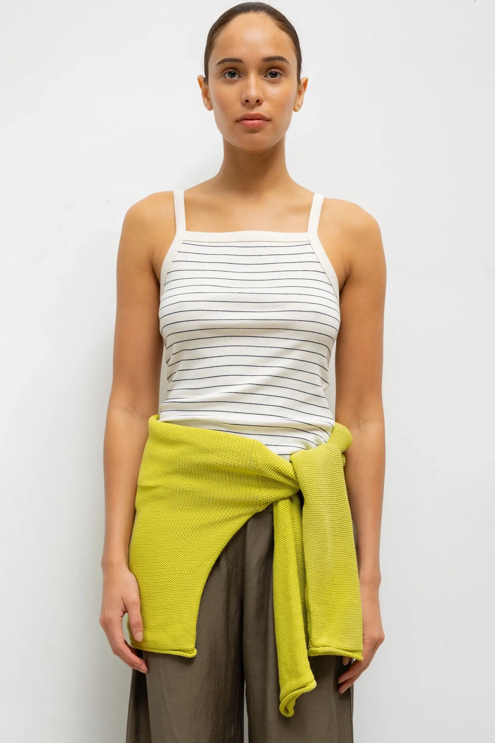Nando Stripe Square Neck Tank