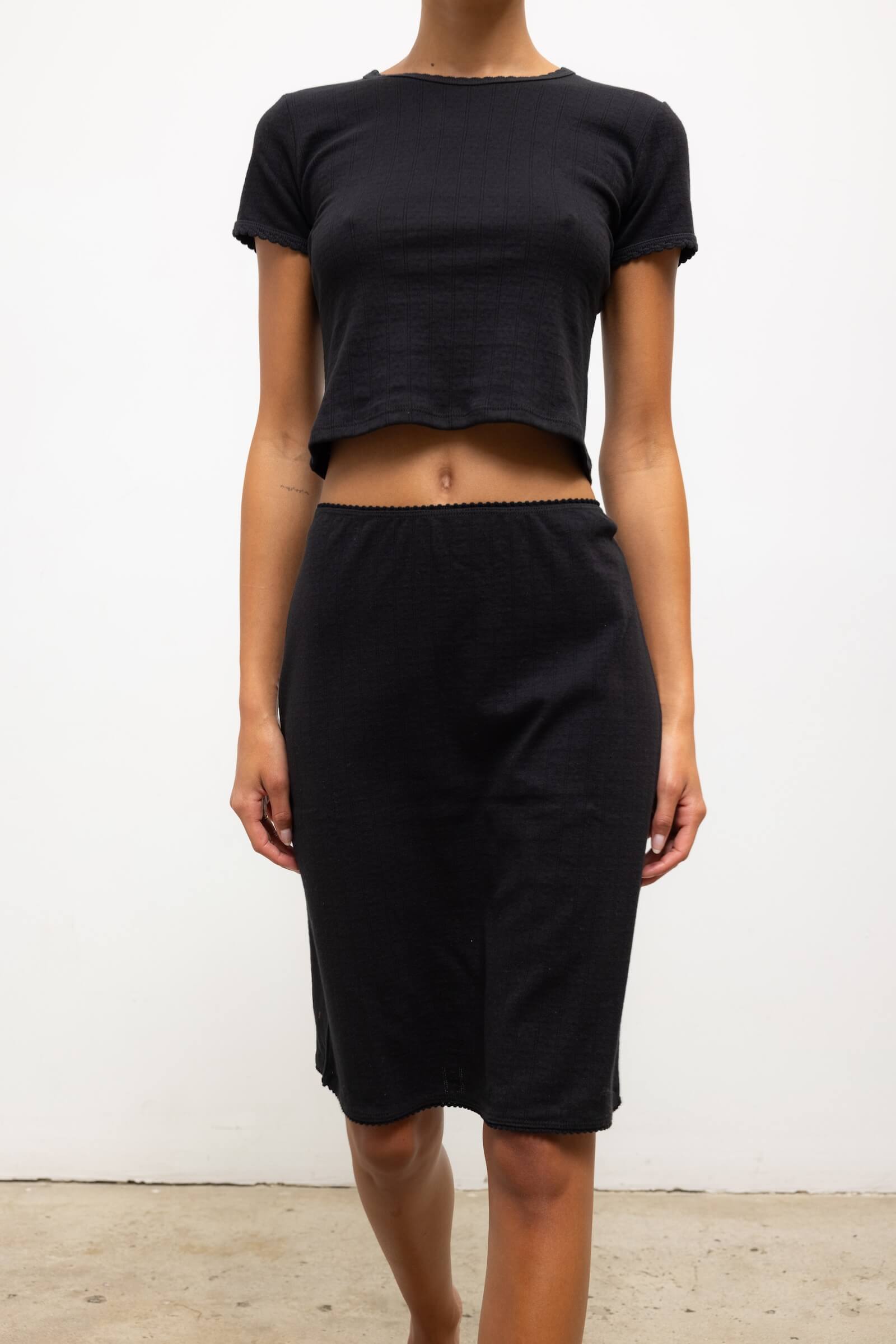 Pointelle Baby Tee