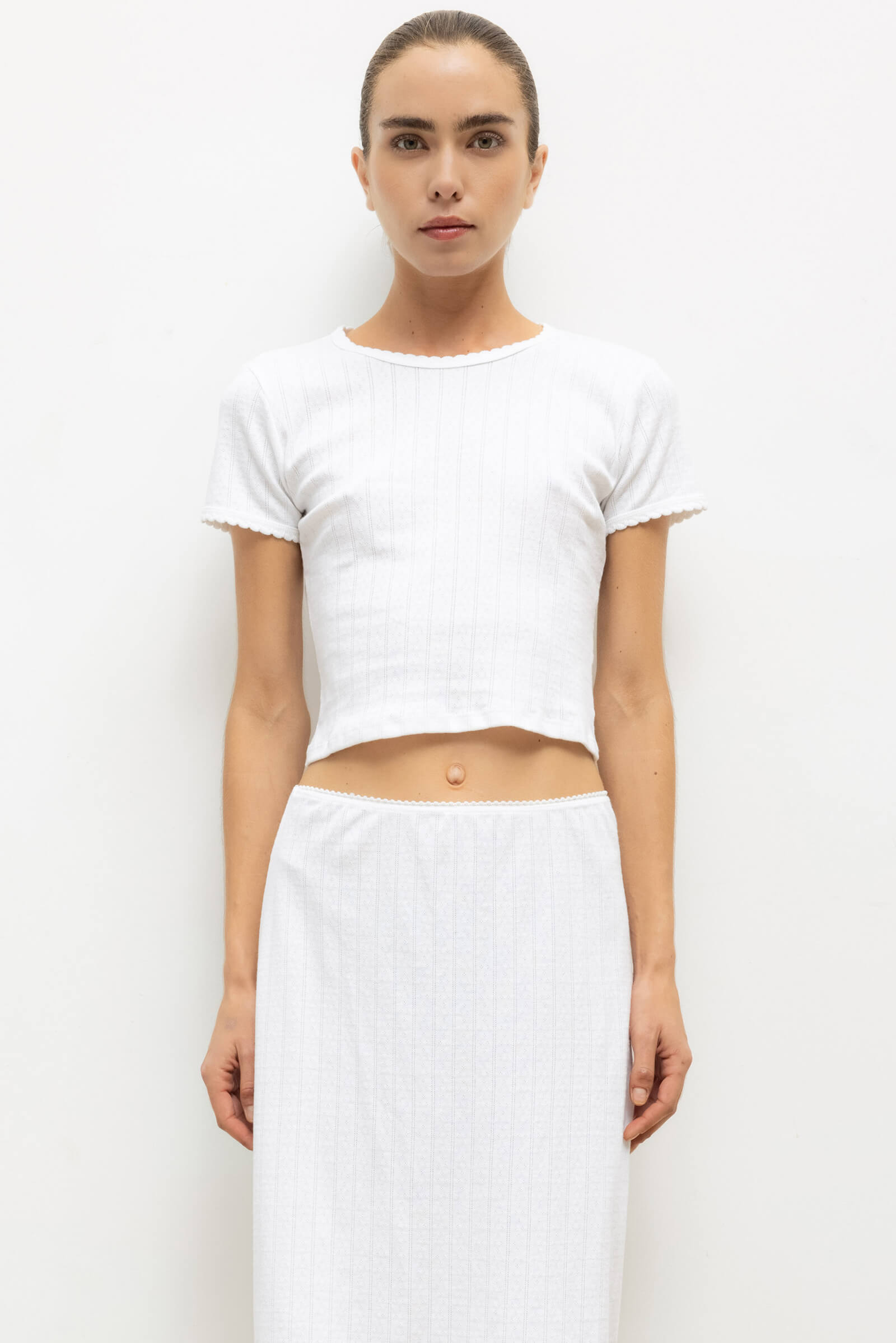Pointelle Baby Tee