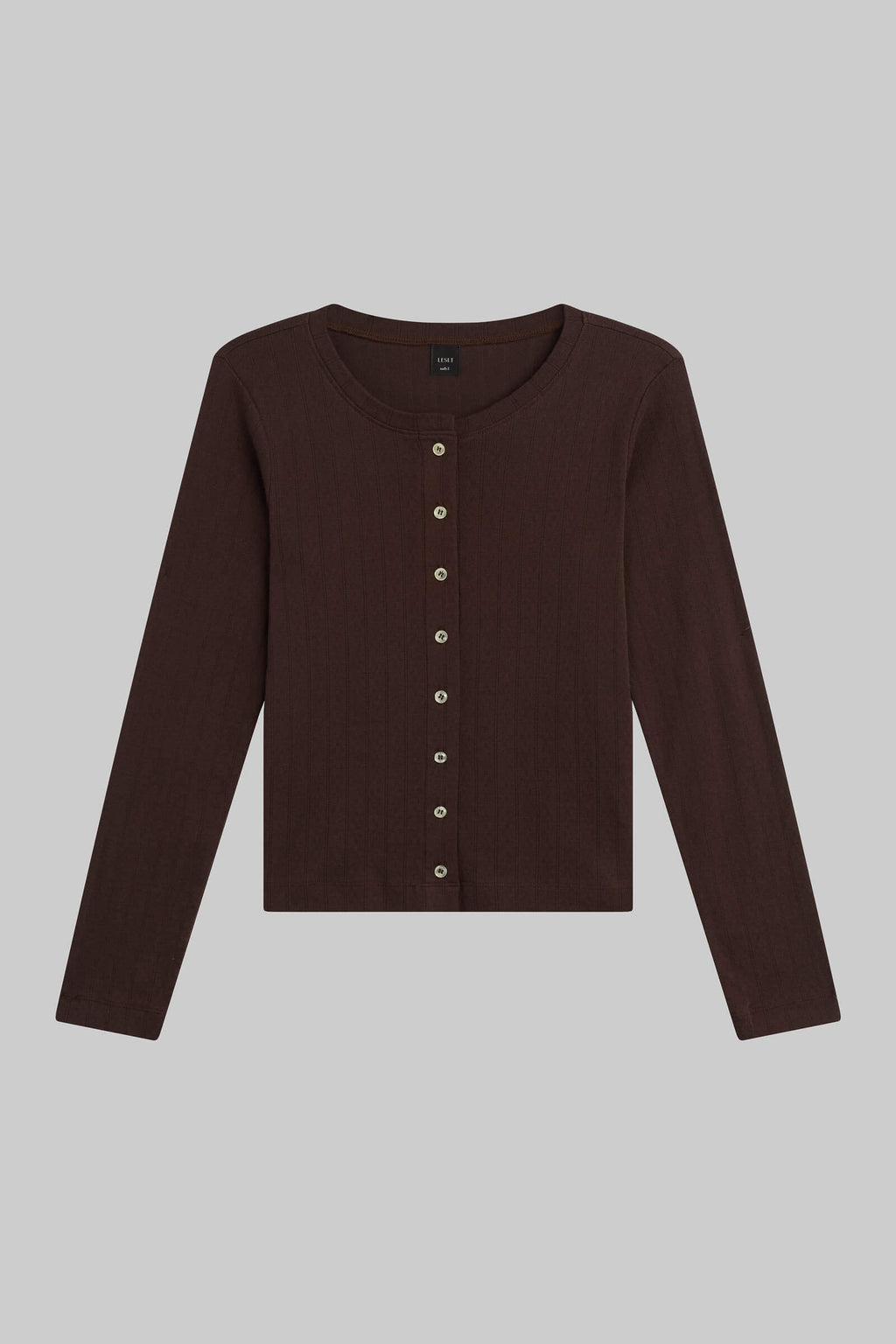 Pointelle Classic Crew Cardigan