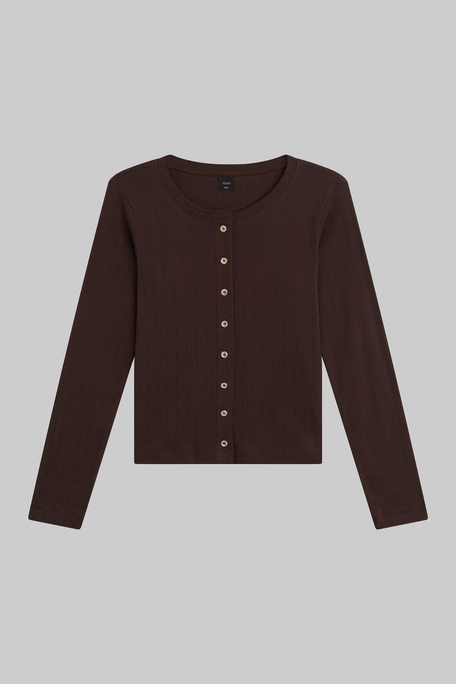 Pointelle Classic Crew Cardigan