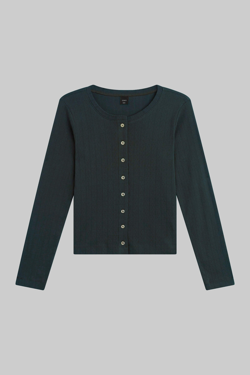 Pointelle Classic Crew Cardigan