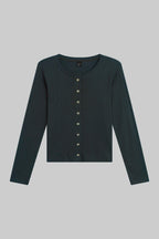 Pointelle Classic Crew Cardigan