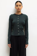Pointelle Classic Crew Cardigan