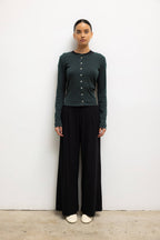 Pointelle Classic Crew Cardigan
