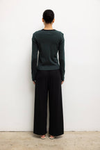 Pointelle Classic Crew Cardigan