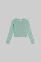 Pointelle Crop Cardigan