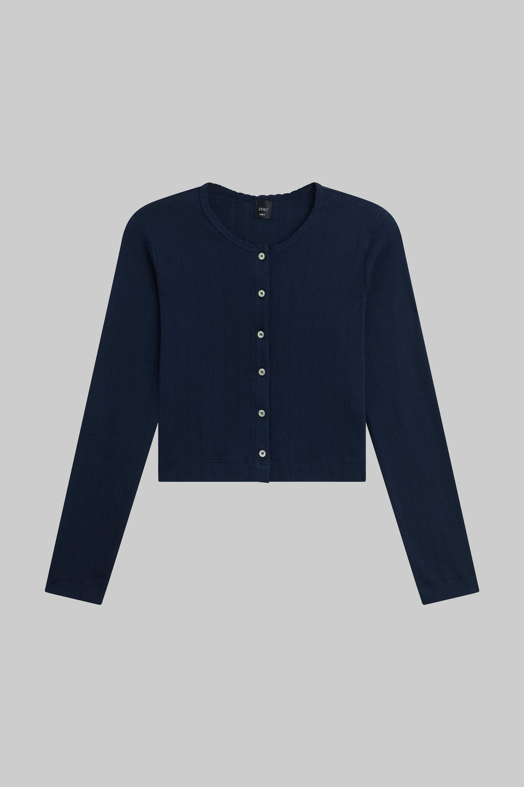 Pointelle Crop Cardigan