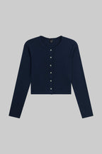 Pointelle Crop Cardigan