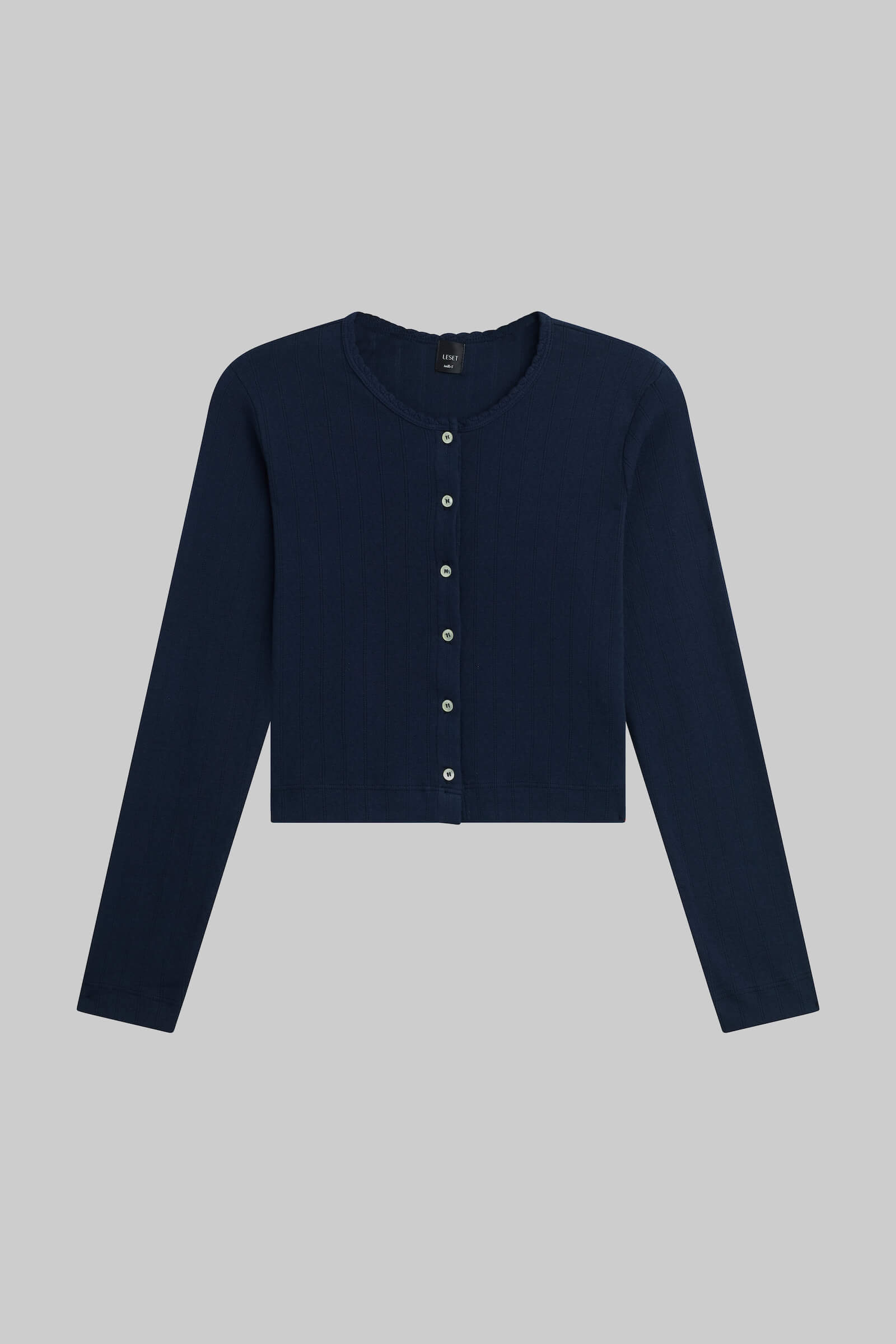 Pointelle Crop Cardigan