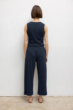 Pointelle Crop Wide Leg Pant
