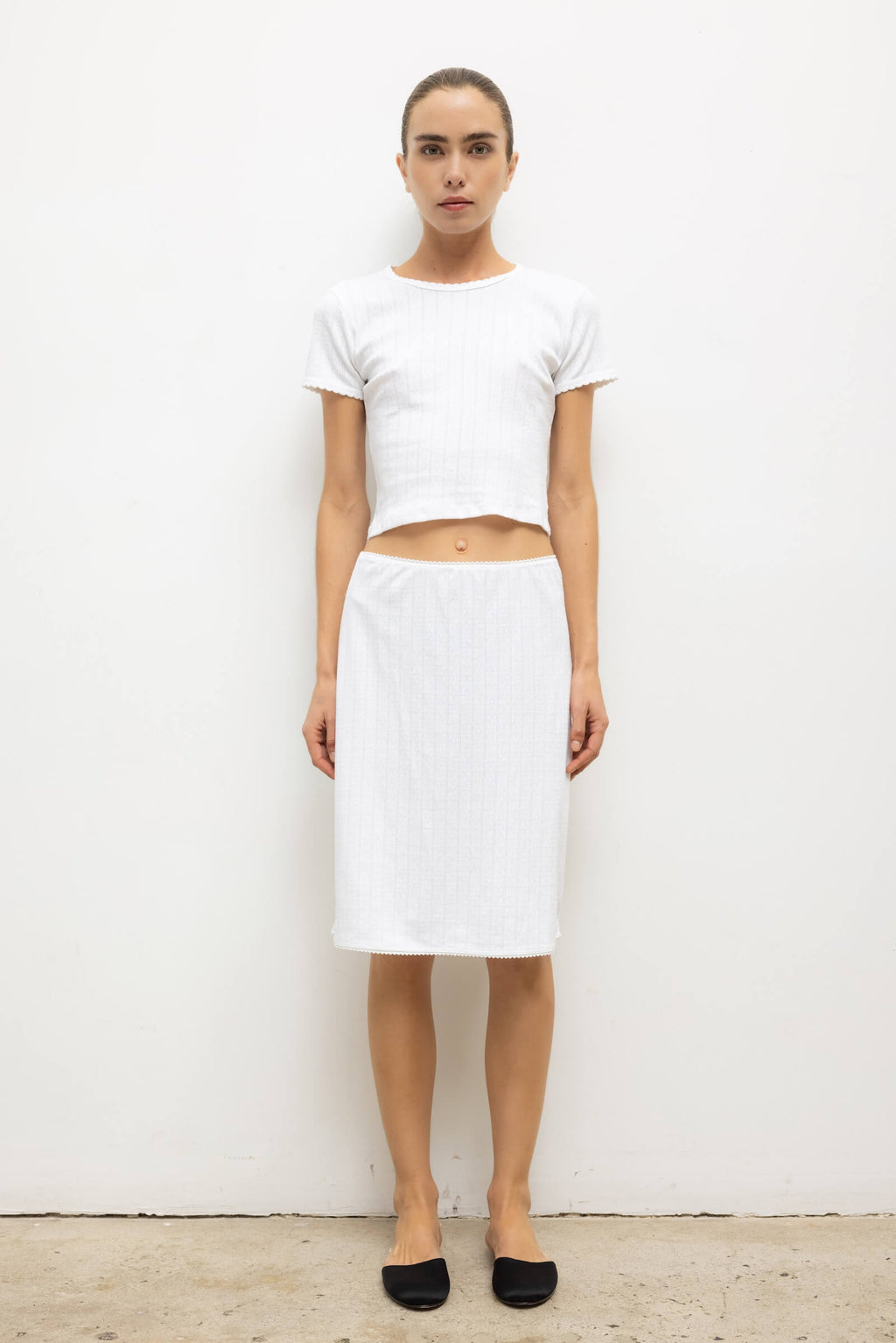Pointelle Baby Tee
