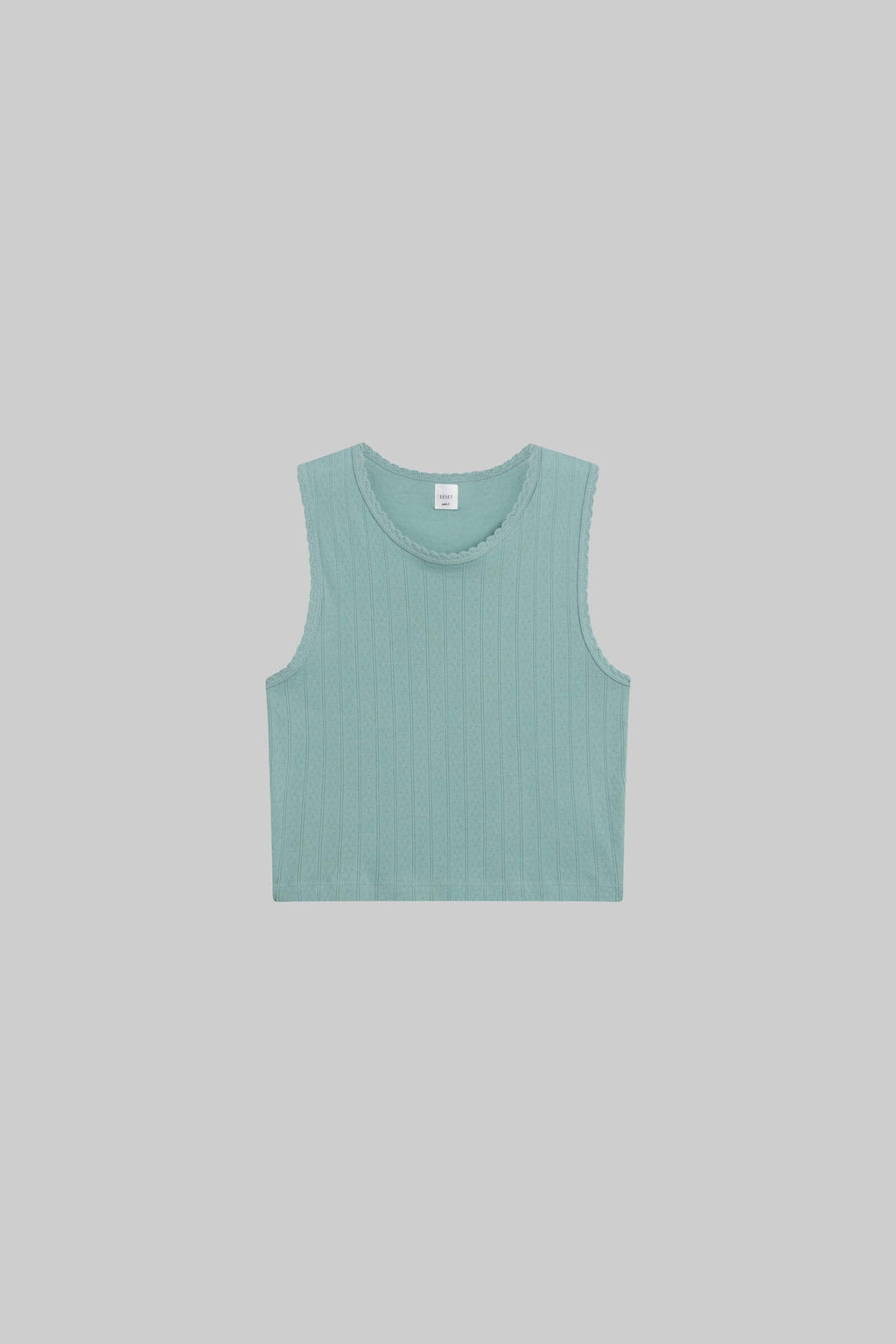 Pointelle Sleeveless Crew