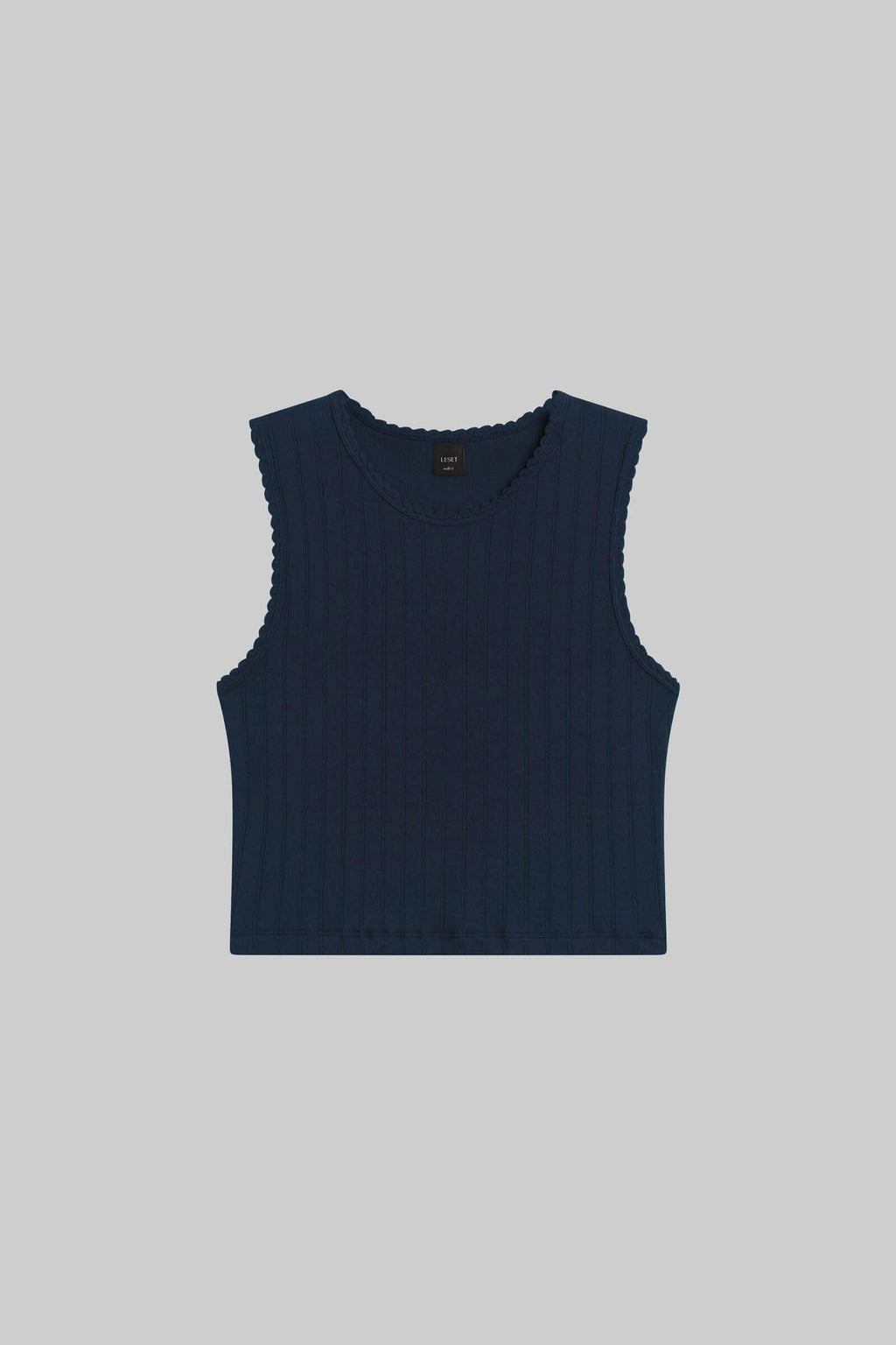 Pointelle Sleeveless Crew