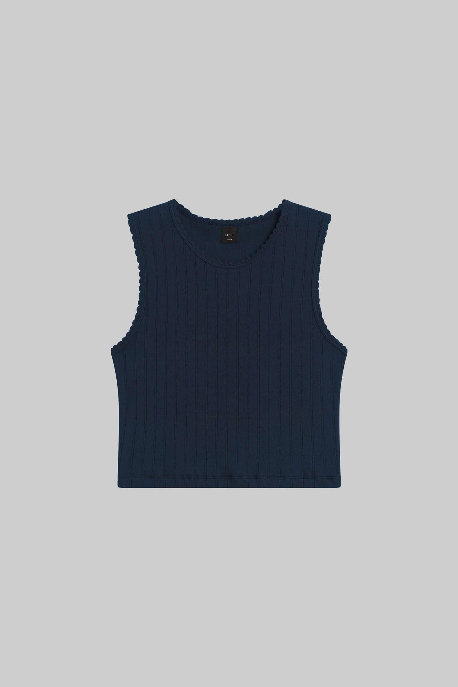 Pointelle Sleeveless Crew